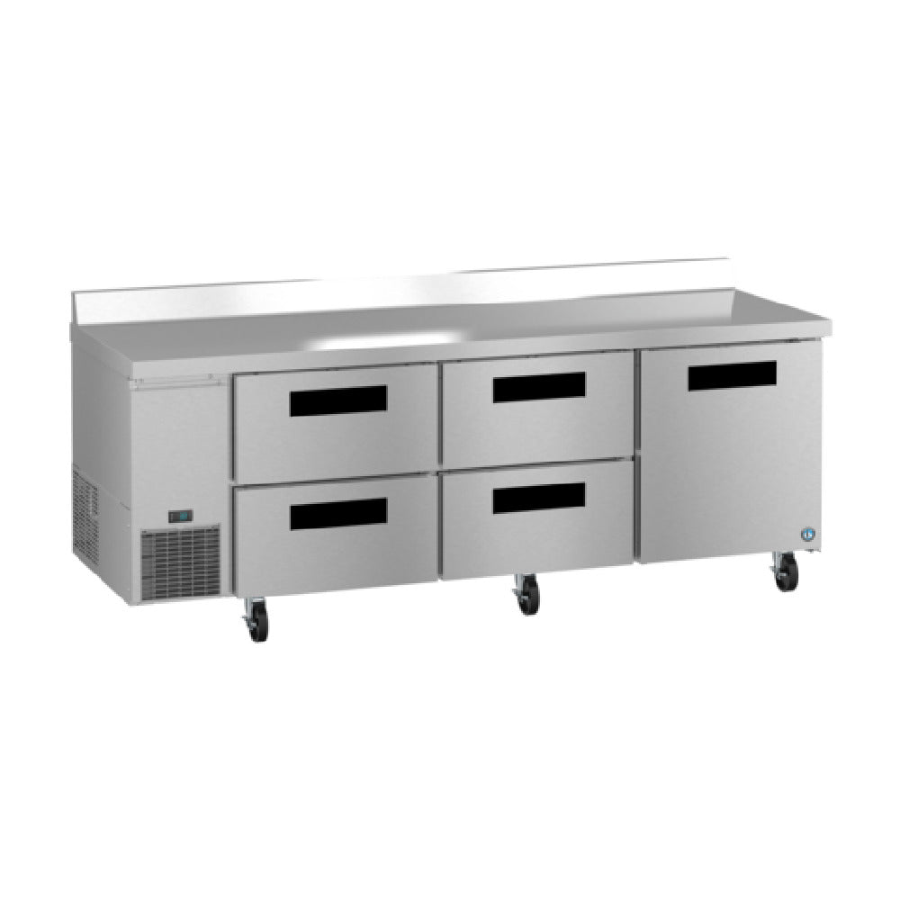 Hoshizaki WLR93B-D4 93 Inch Stainless Steel Worktop Refrigerator 30.17 cu ft 3 Section
