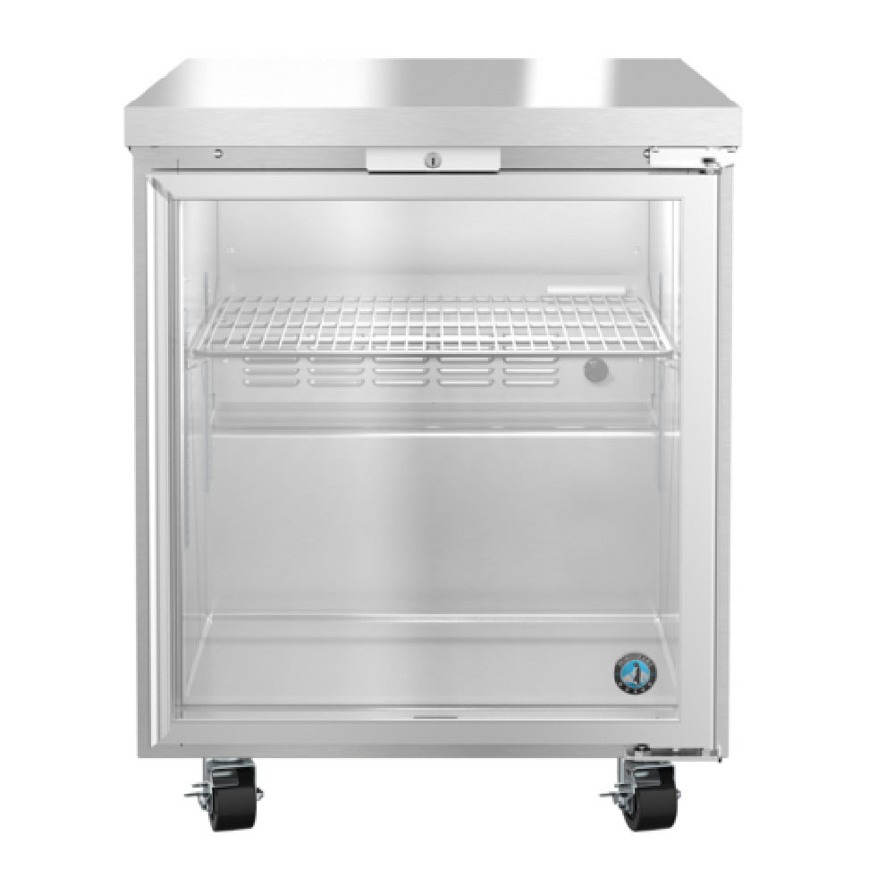 Hoshizaki UF27B-GLP01 27 Inch Undercounter Freezer 7.21 cu ft with Hinged Glass Door