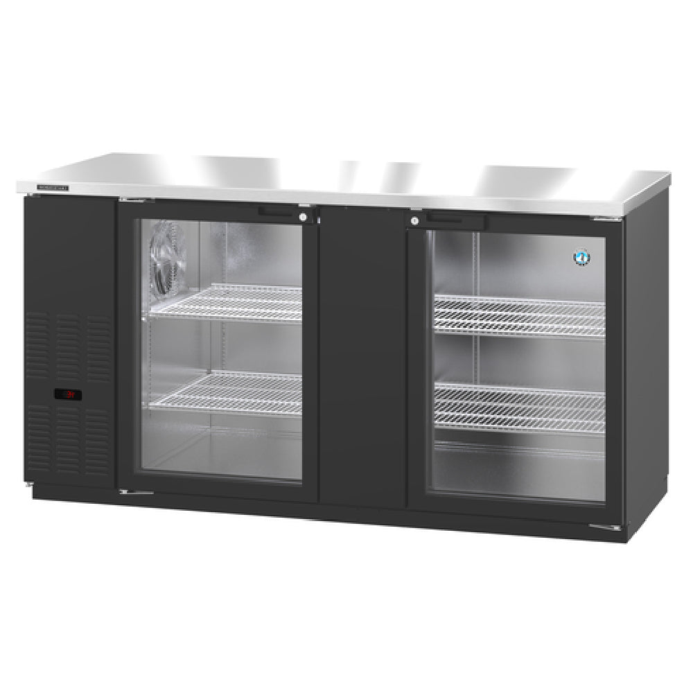 Hoshizaki BB69-G 70 Inch Refrigerated Back Bar Cooler Reach-in 2 Section Stainless Steel