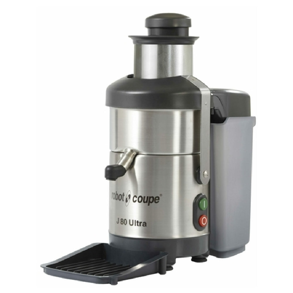 Robot Coupe J80 9 Inch Electric Juicer Stainless Steel with 6.5 Liter Waste Container