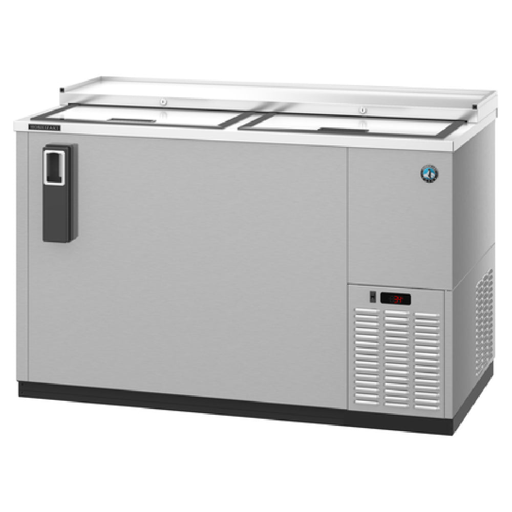 Hoshizaki CC50-S 50 Inch Refrigerated Bottle Cooler Two Section Stainless Steel and Locking Lids