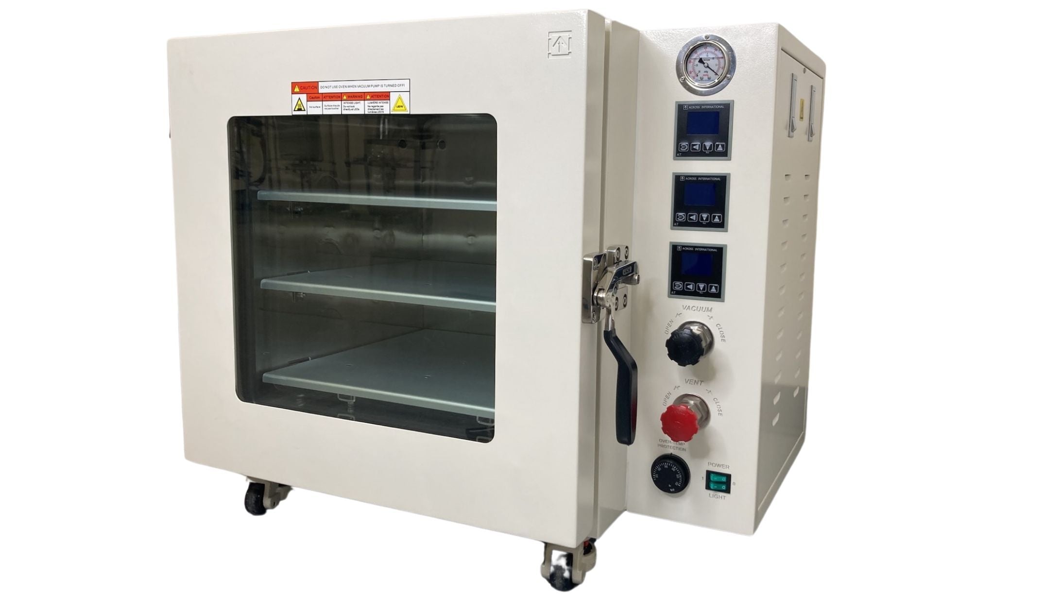 Across International AT32-UL 3.2 CF Vacuum Oven 250C UL Certified 316L SST Optional with 3 Heating Shelves