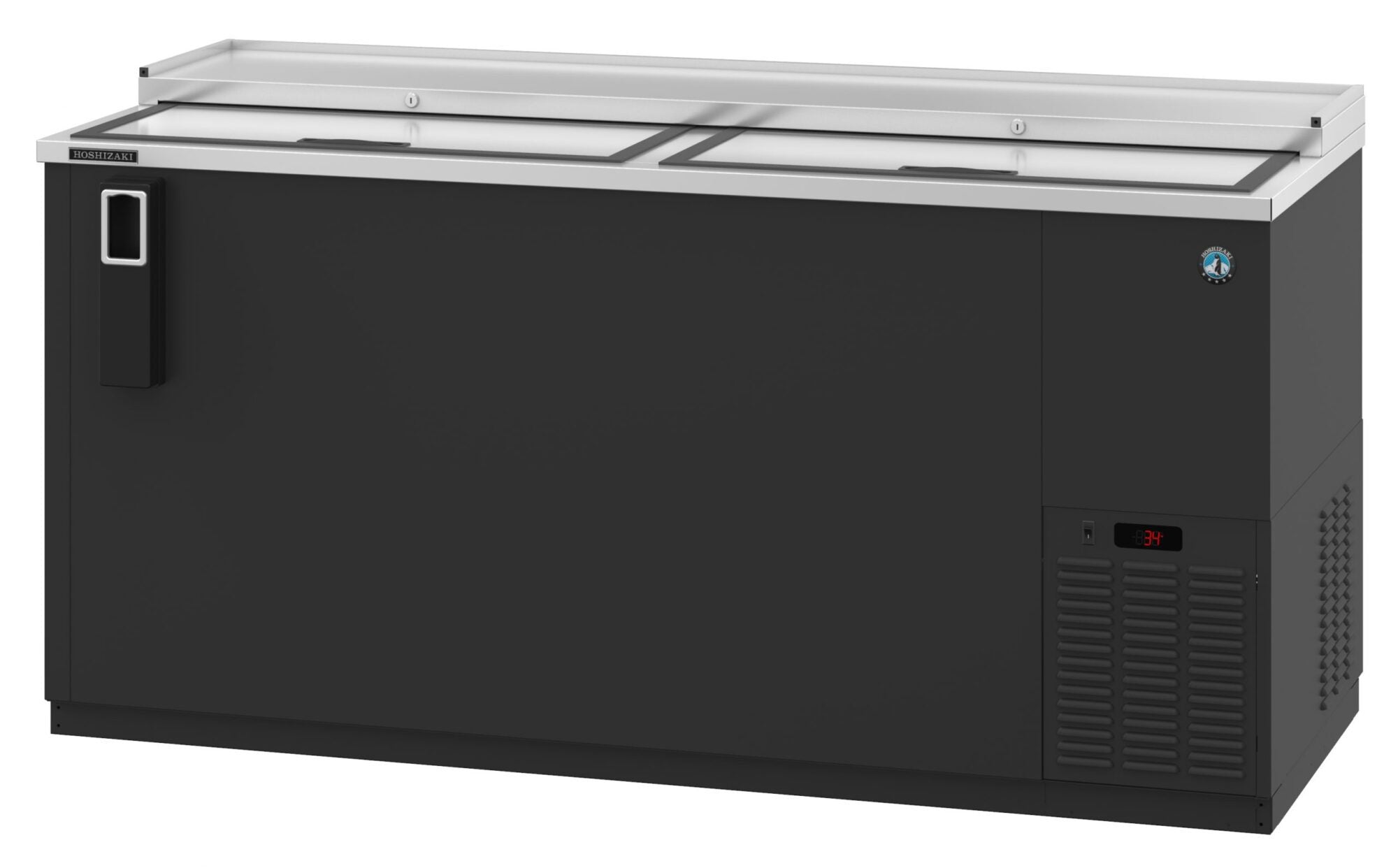 Hoshizaki CC65 65 Inch Refrigerated Bottle Cooler Gas Side Mounted Stainless Steel