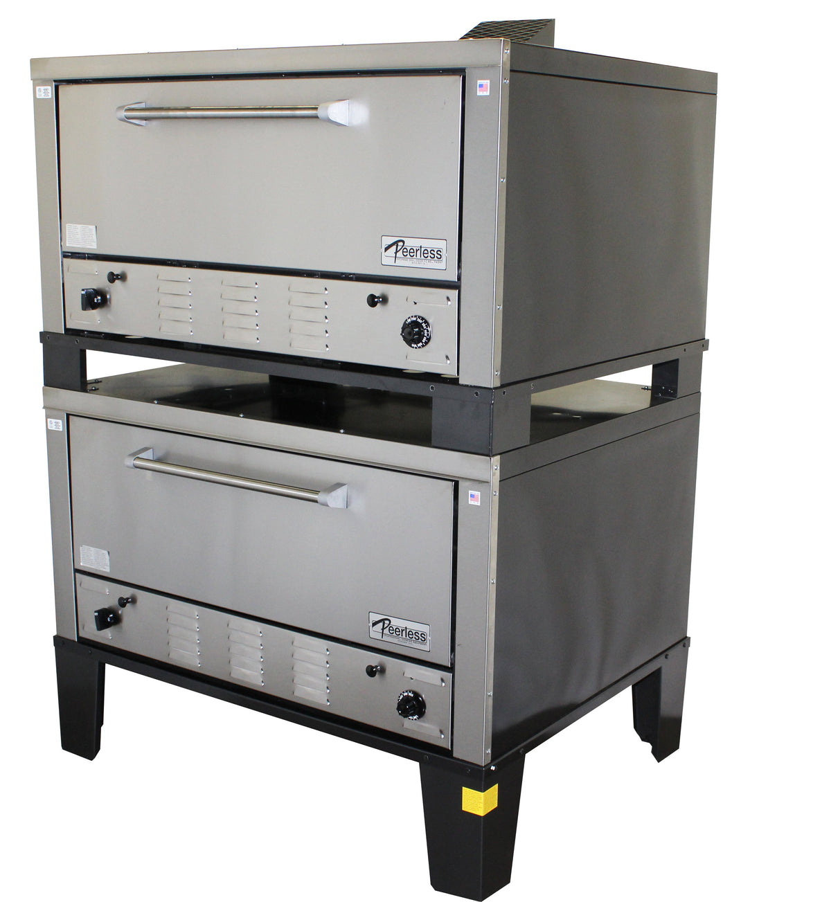 Peerless CW52P Double Stack Gas Pizza Oven with 12" High Decks