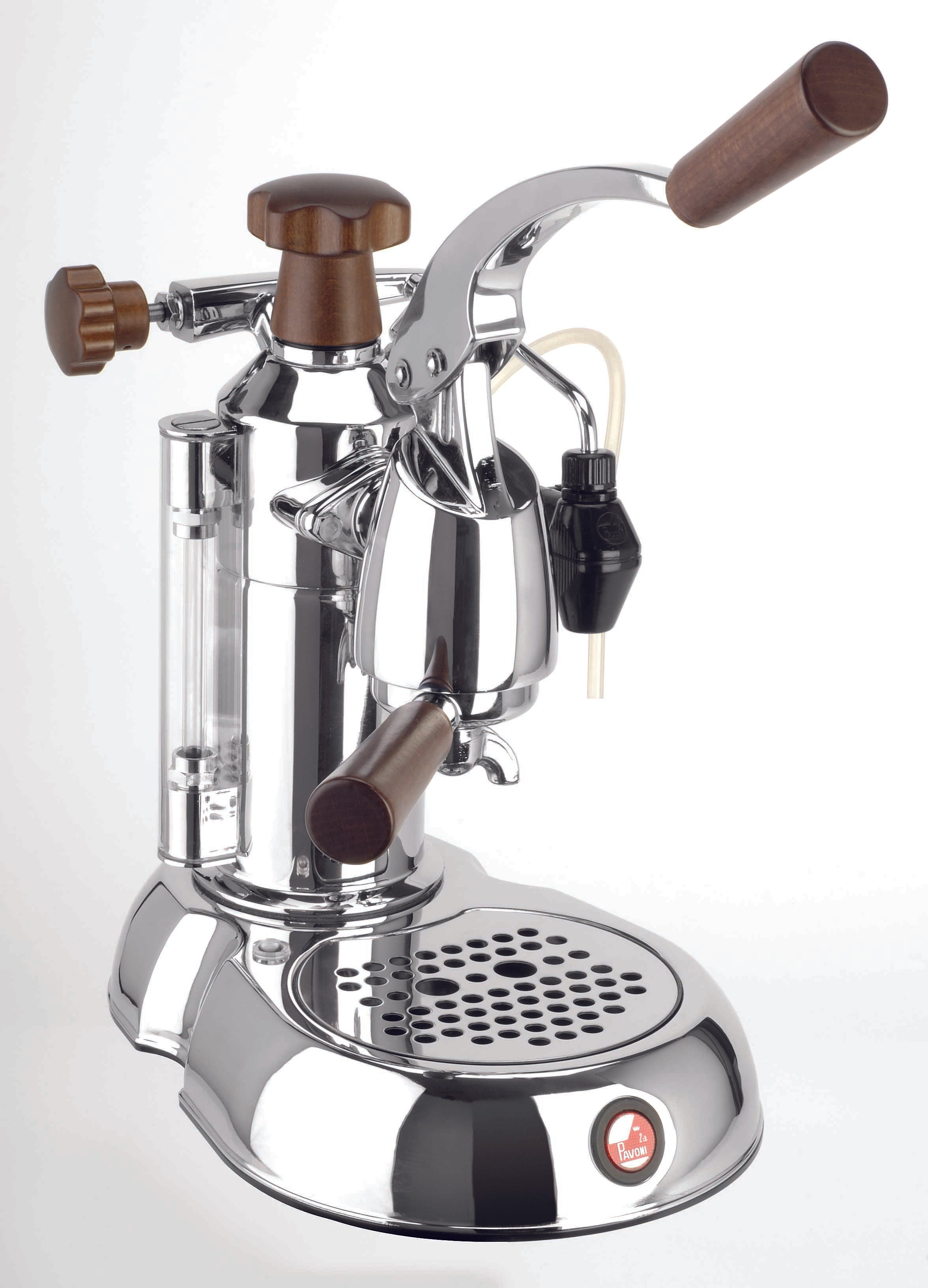 La Pavoni "Stradivari" Europiccola 8 Cup - Chrome with Wood #ESW-8