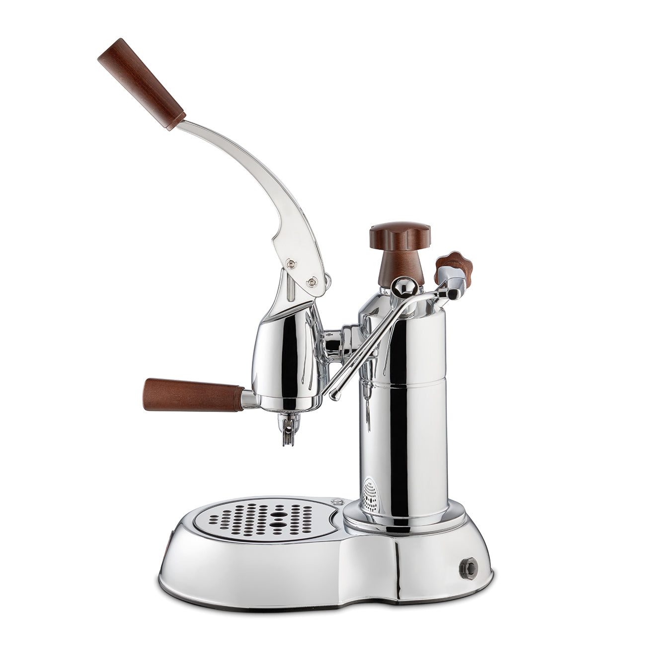 La Pavoni "Stradivari" Europiccola 8 Cup - Chrome with Wood #ESW-8