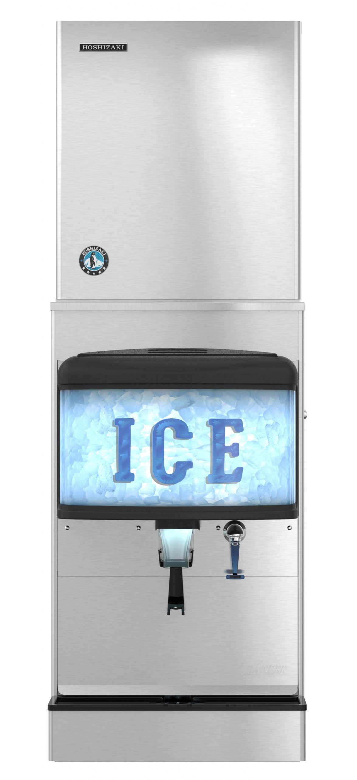 Hoshizaki DM-4420N Electric Ice and Water Dispenser Countertop 200 Lb Bin
