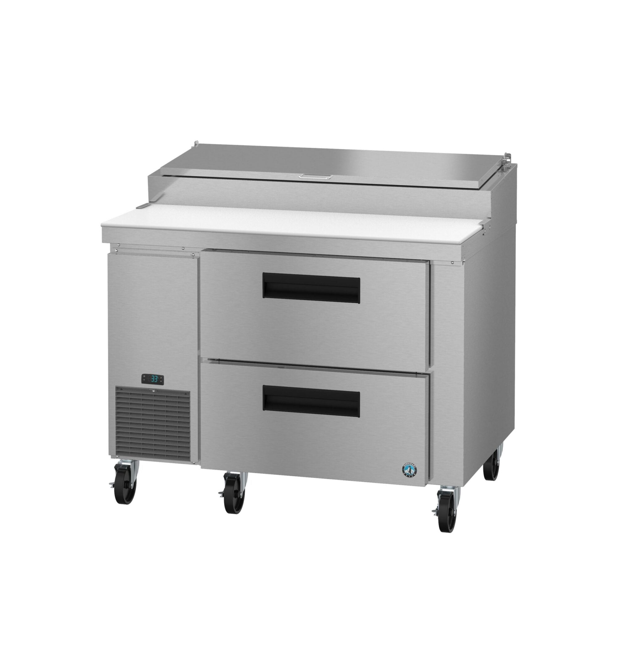 Hoshizaki PR46B-D2 46 Inch Commercial Refrigerated Counter Pizza Prep Table with Drawers