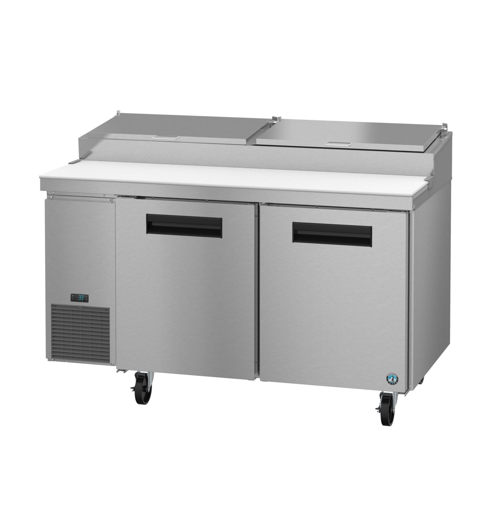 Hoshizaki PR60B 60 Inch Stainless Steel Pizza Prep Table with 16.63 cu Ft Capacity