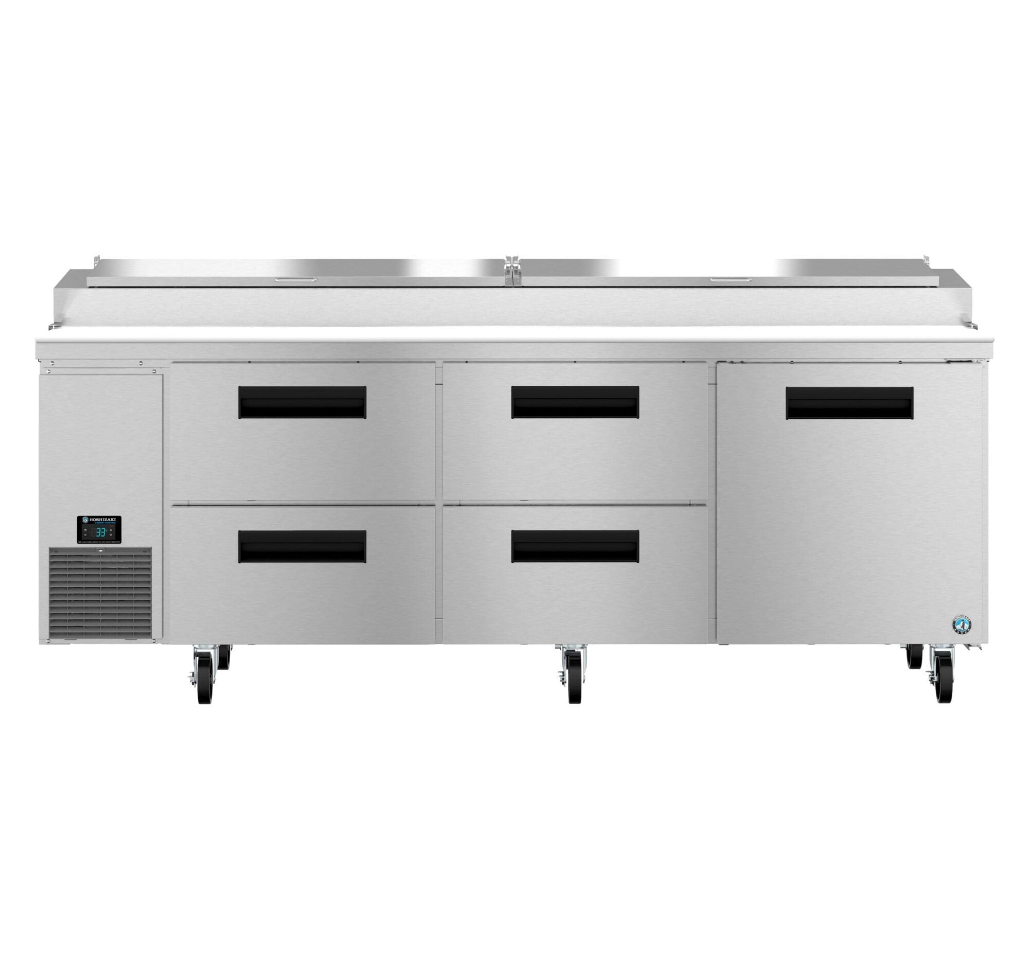 Hoshizaki PR93B-D4 93 Inch Pizza Prep Table 29.3 Cu Ft Refrigerated Counter