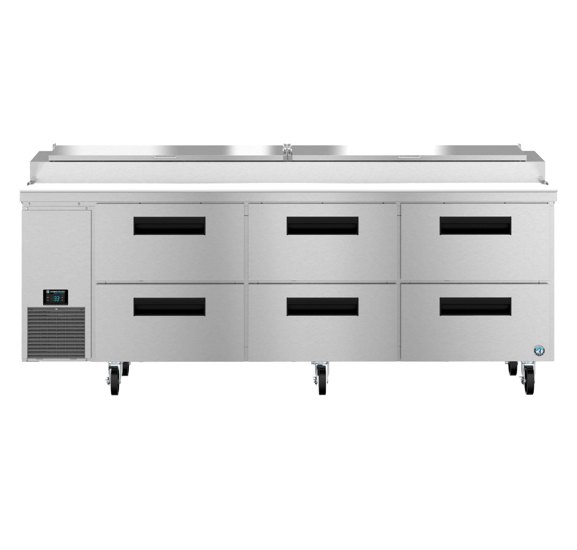 Hoshizaki PR93B-D6 29 Cu Ft Refrigerated Pizza Prep Table with Drawers