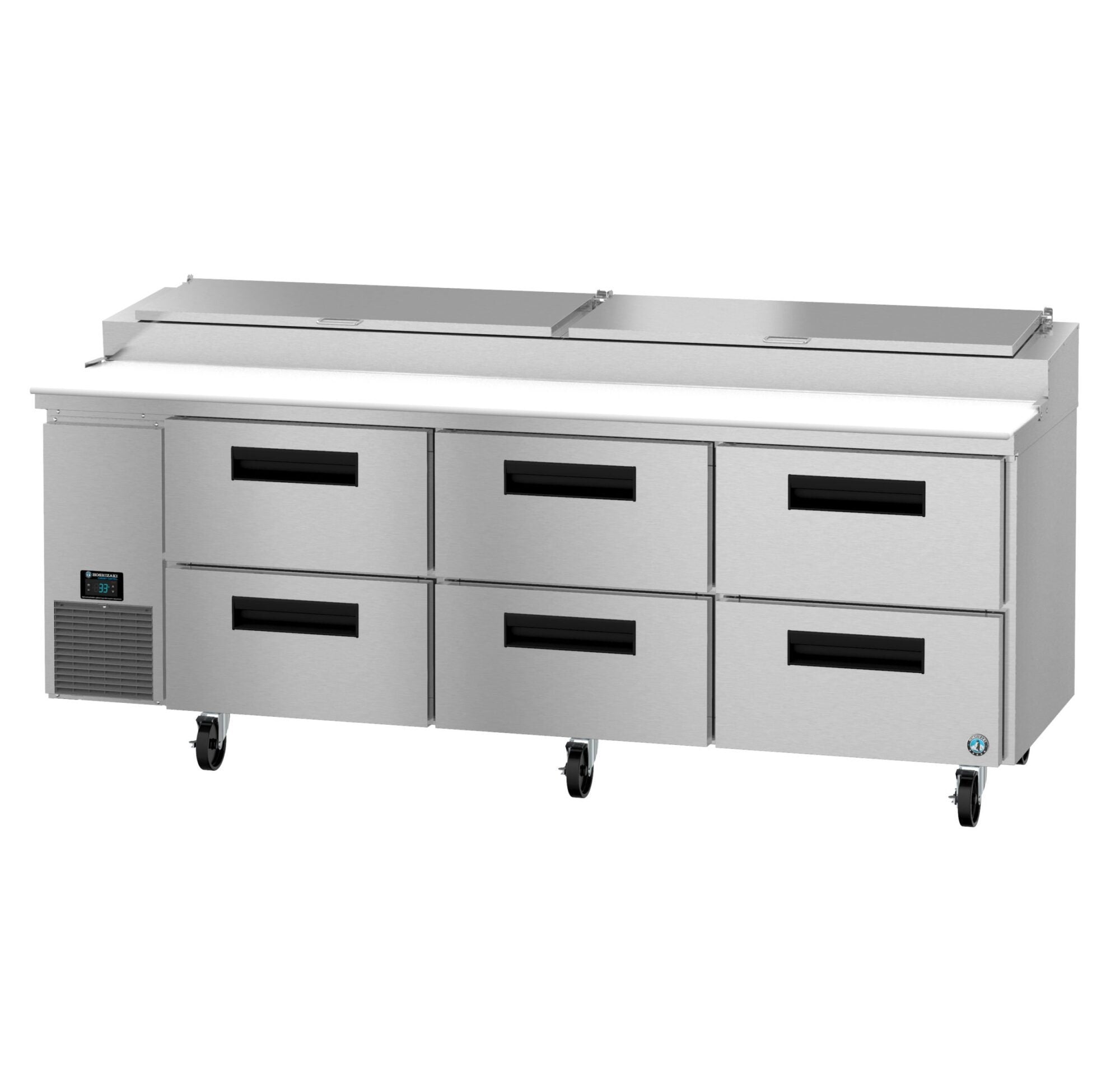 Hoshizaki PR93B-D6 29 Cu Ft Refrigerated Pizza Prep Table with Drawers