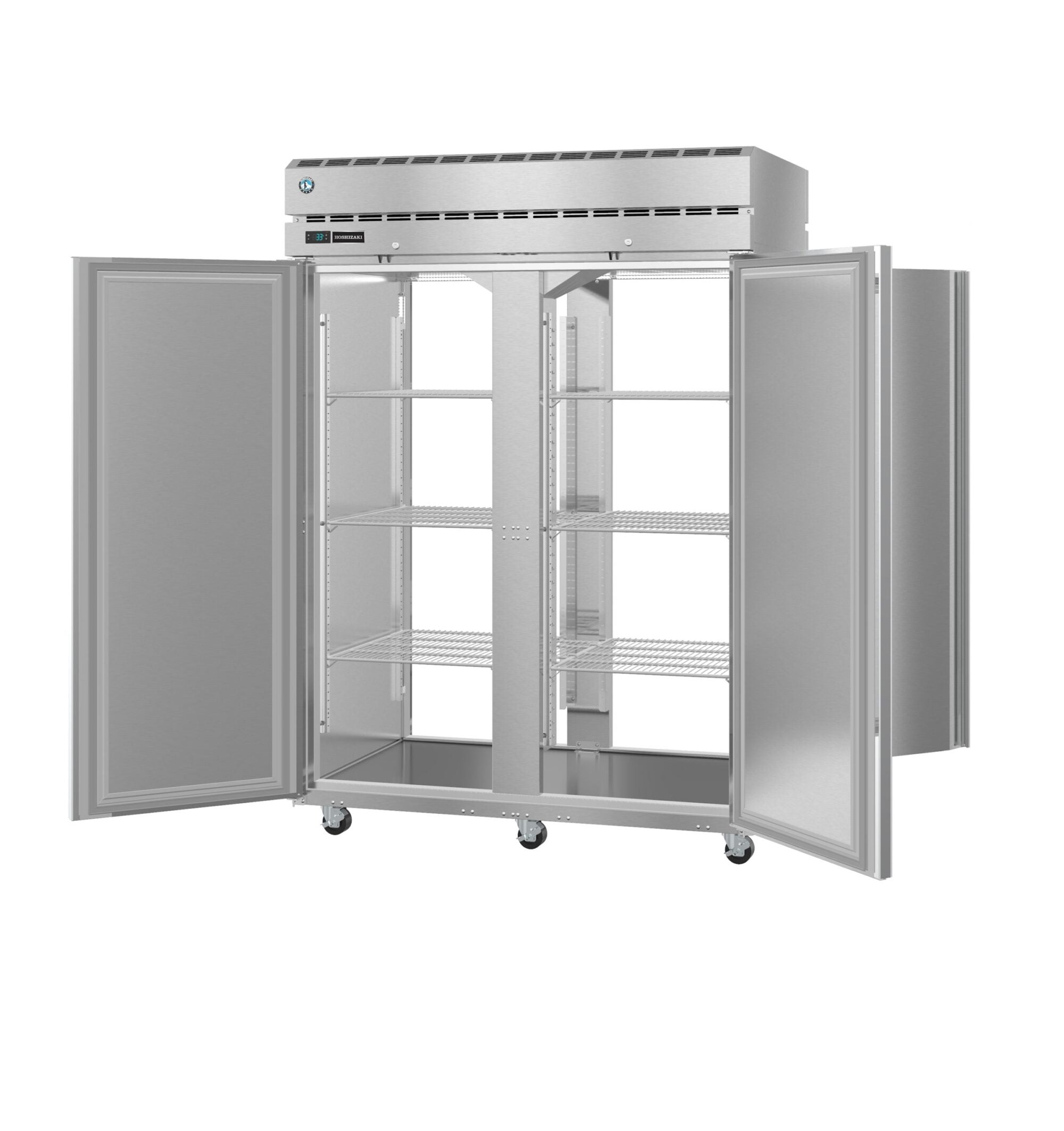 Hoshizaki PT2A-FS-FS 55 Inch Two Section Refrigerator Pass-thru 52.5 cu ft with LED Lighting