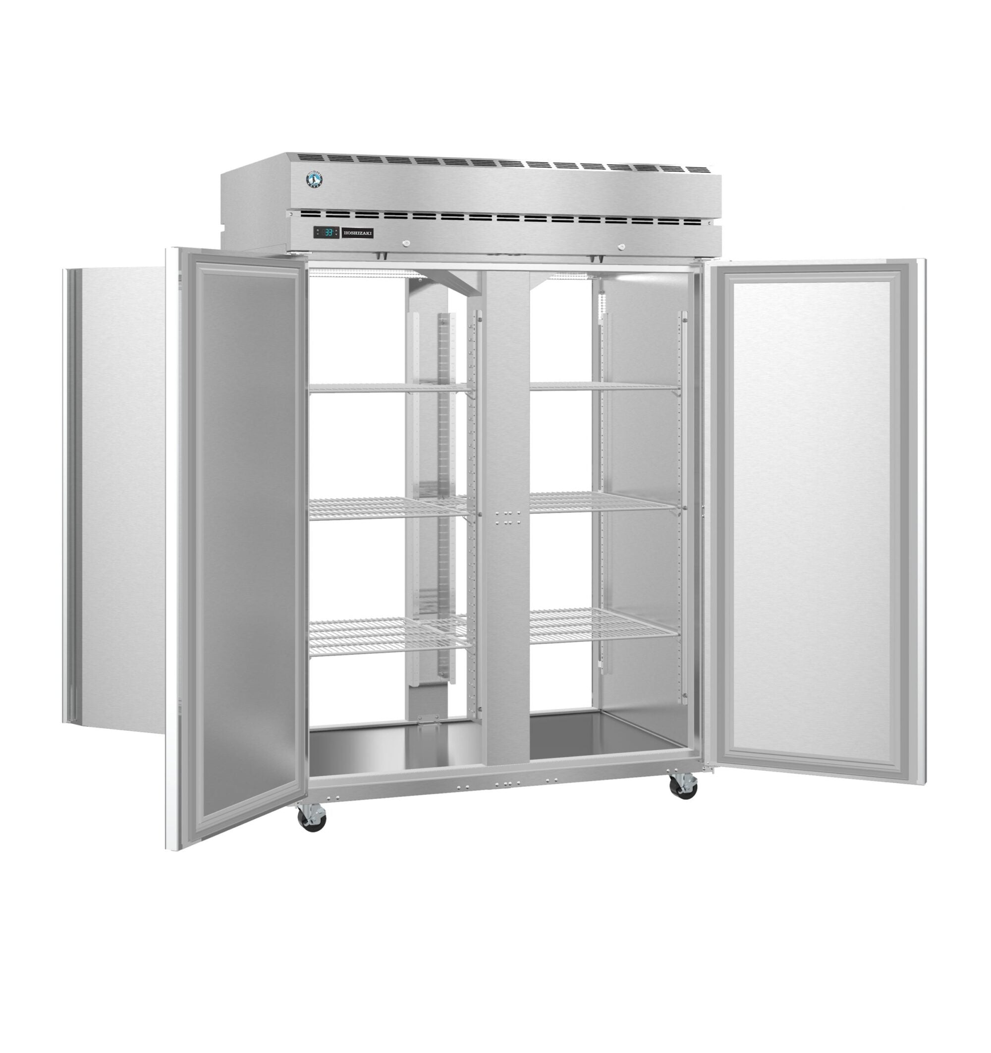 Hoshizaki PT2A-FS-FS 55 Inch Two Section Refrigerator Pass-thru 52.5 cu ft with LED Lighting