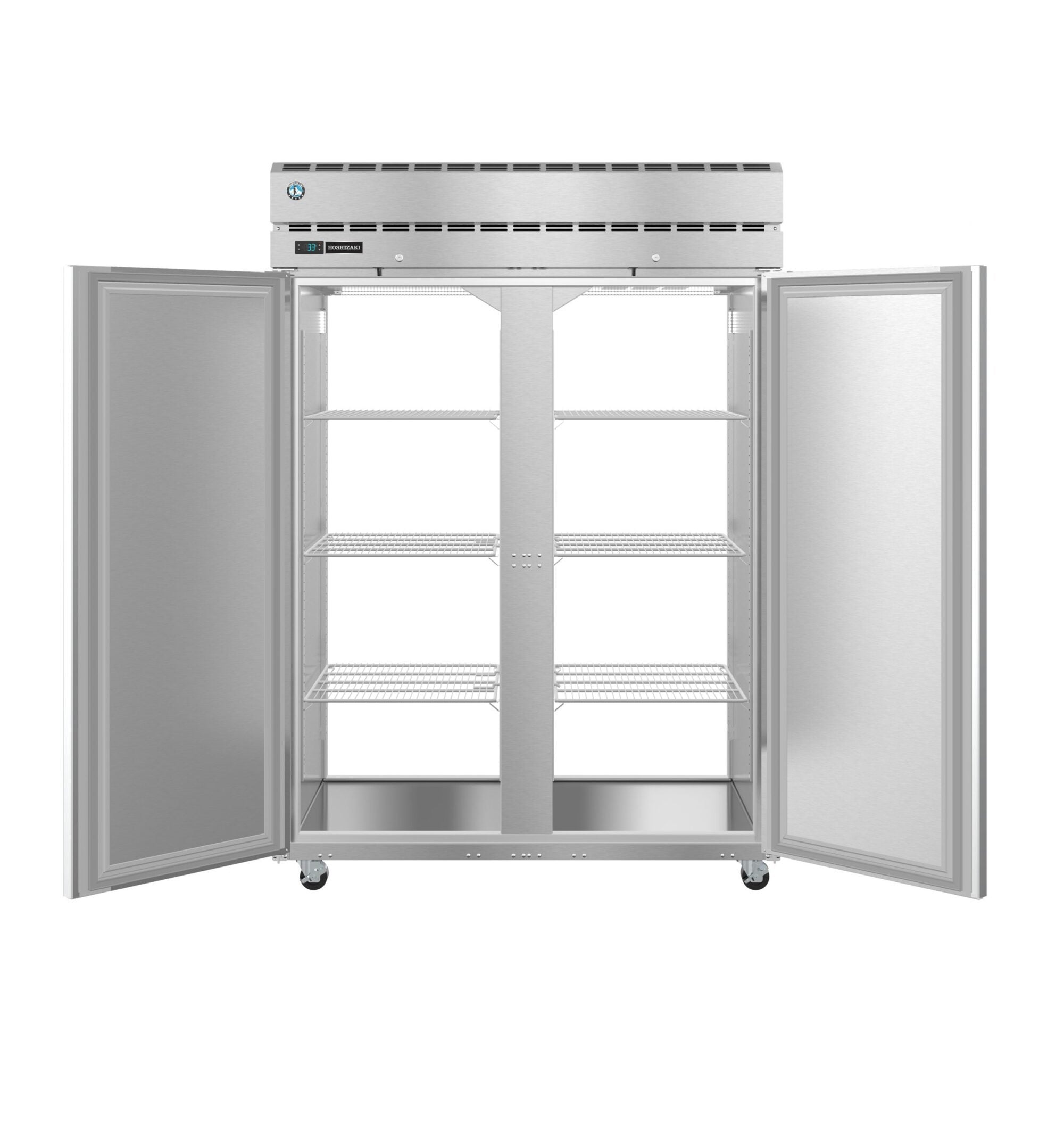 Hoshizaki PT2A-FS-FS 55 Inch Two Section Refrigerator Pass-thru 52.5 cu ft with LED Lighting