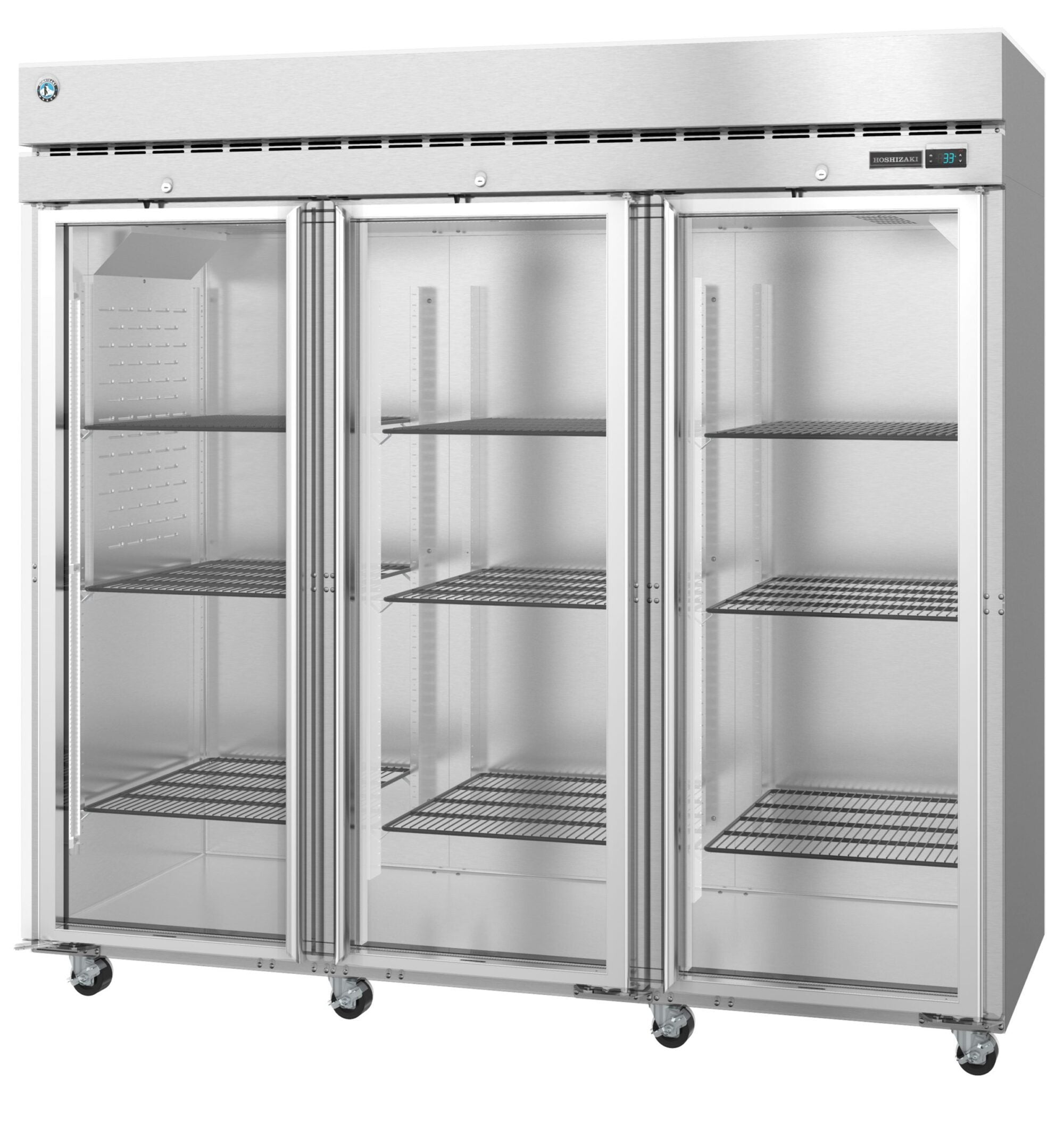 Hoshizaki R3A-FG 82 Inch Three-section Refrigerator 79.03 cu ft Steelheart with Casters