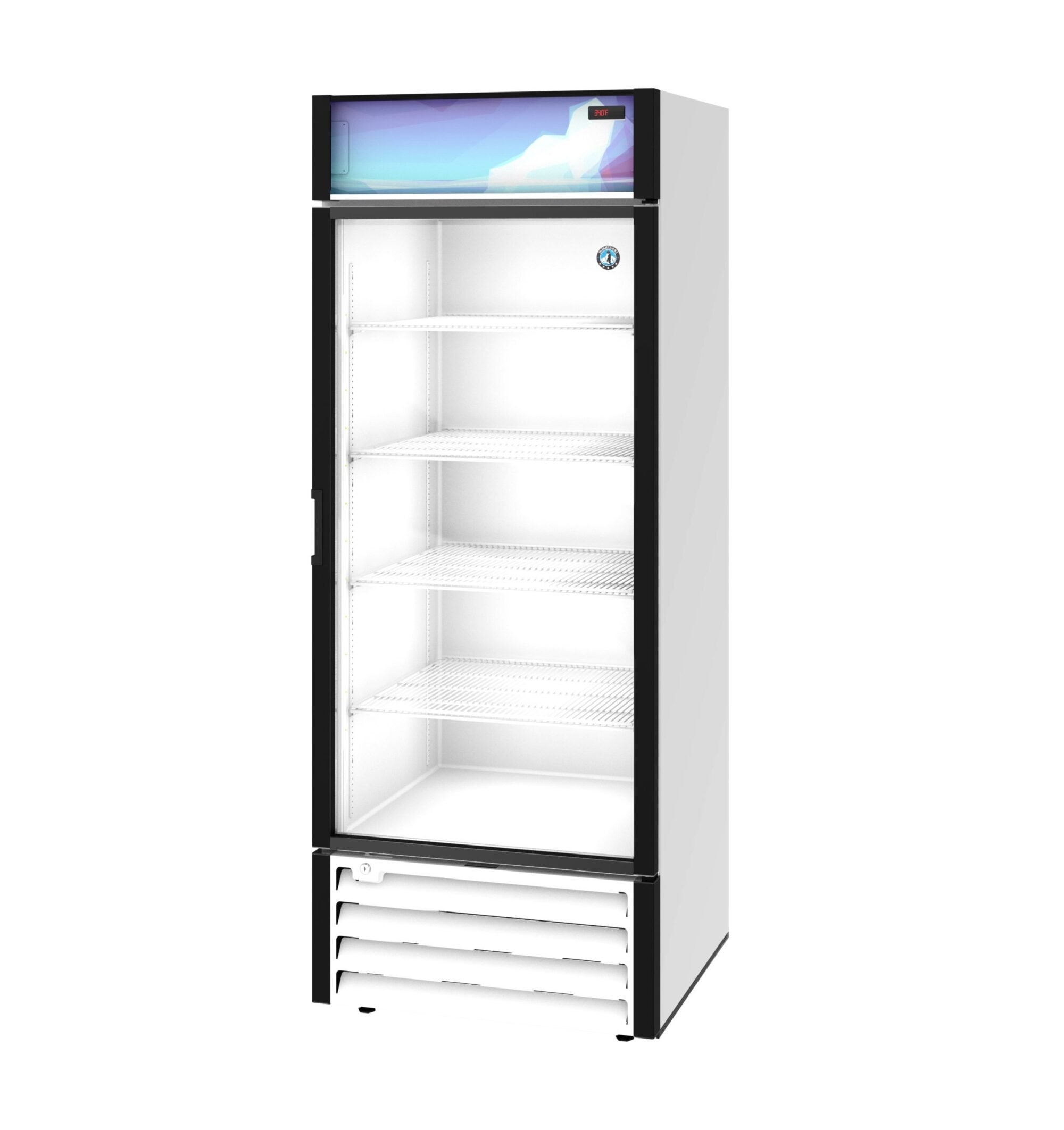 Hoshizaki RM-26-HC-WHT 30 Inch Refrigerated Merchandiser 26 cu ft one-section stainless steel with digital controls