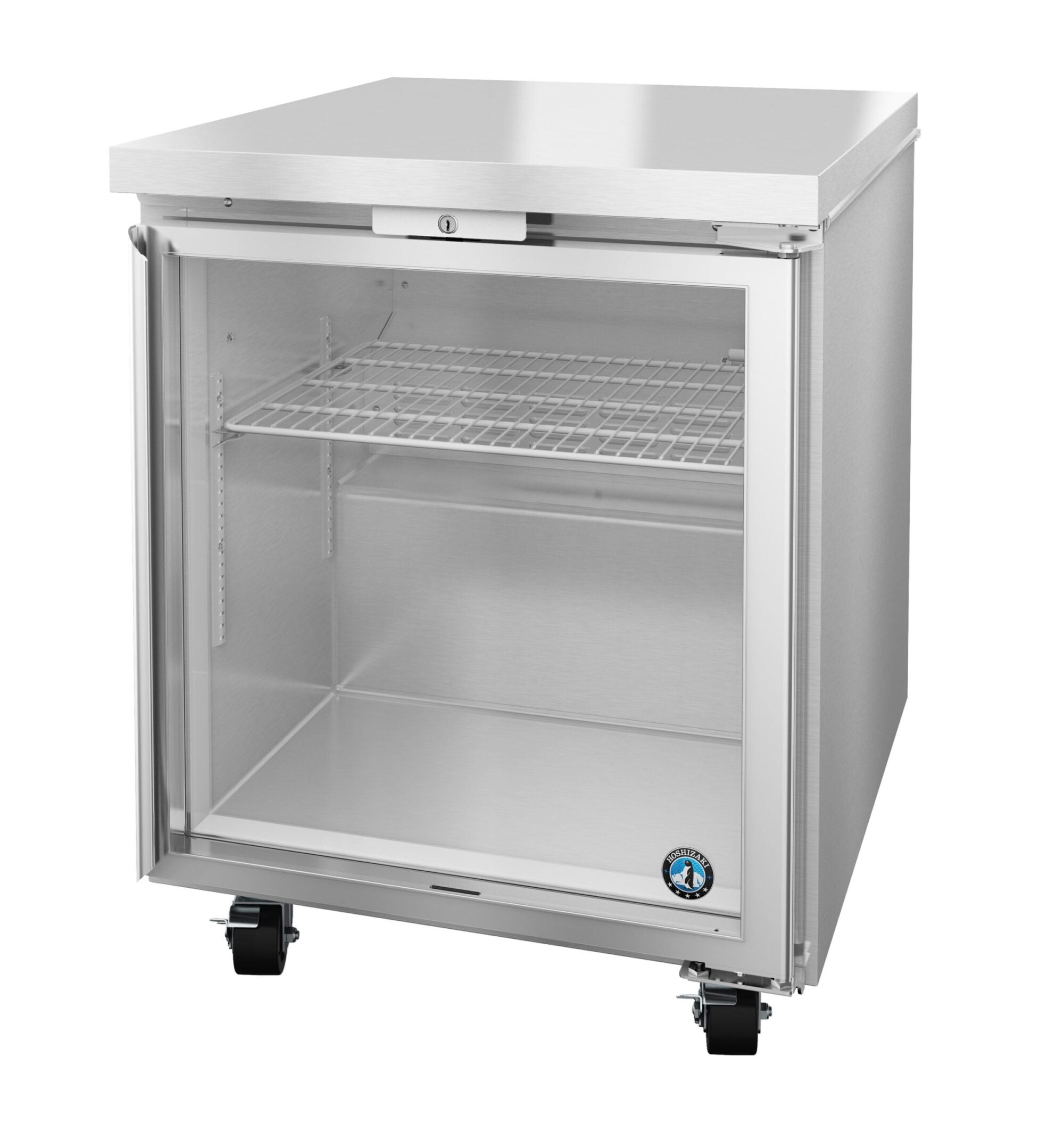 Hoshizaki UF27B-GLP01 27 Inch Undercounter Freezer 7.21 cu ft with Hinged Glass Door