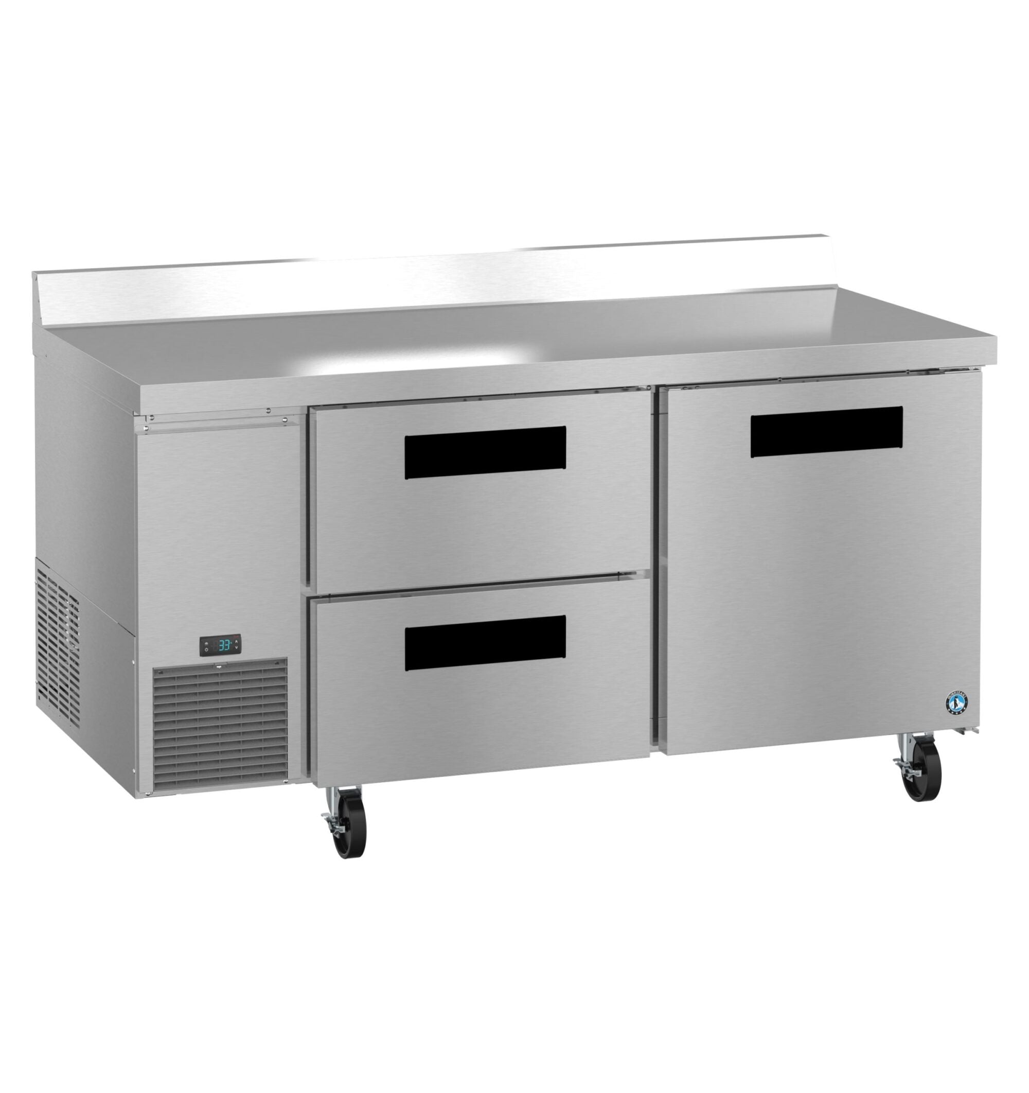 Hoshizaki WLR67B-D2 67 Inch Stainless Steel Refrigerated Counter 19.97 cu ft