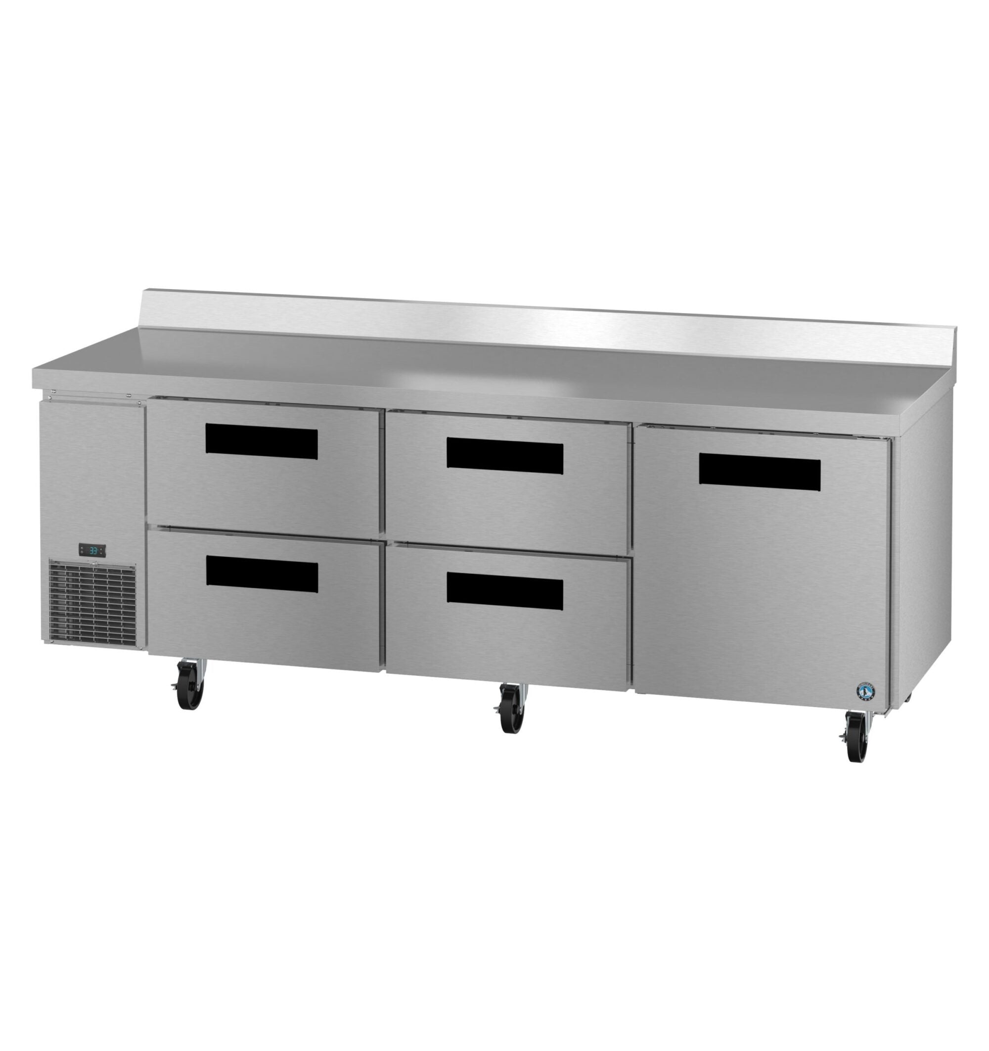 Hoshizaki WLR93B-D4 93 Inch Stainless Steel Worktop Refrigerator 30.17 cu ft 3 Section