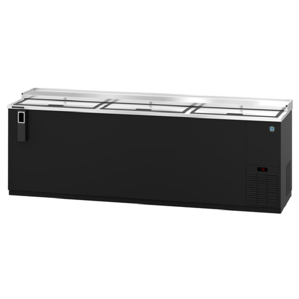 Hoshizaki CC95 95 Inch Refrigerated Bottle Cooler Three-Section Stainless Steel with Bin Dividers