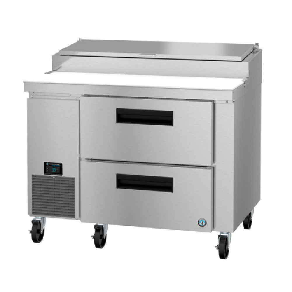 Hoshizaki PR46B-D2 46 Inch Commercial Refrigerated Counter Pizza Prep Table with Drawers