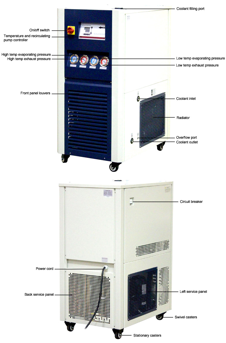 Across International C80-10 Ai -75°C 10L Recirculating Chiller with 30L/Min Centrifugal Pump