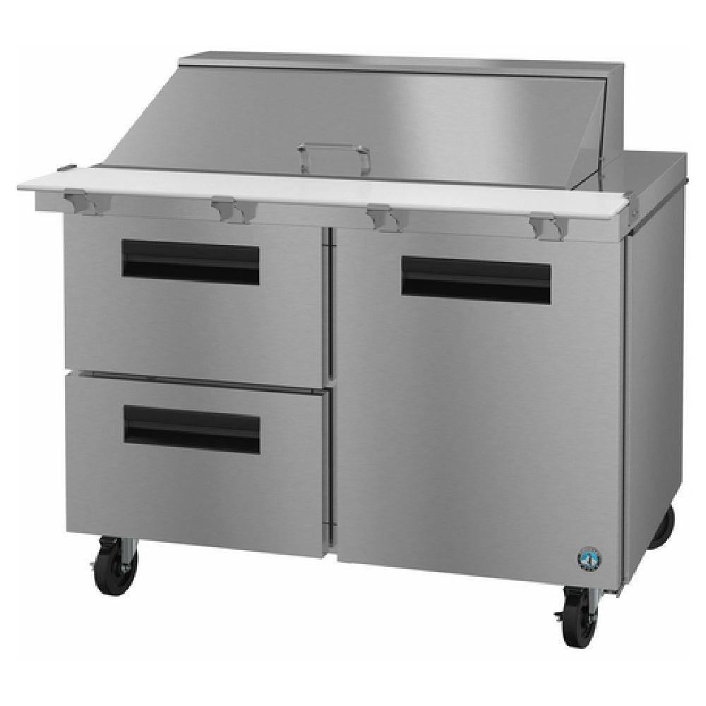 Hoshizaki SR48B-18MD2 48 Inch Mega Top Refrigerator 13.66 cu ft Two Section Stainless Steel with Drawers