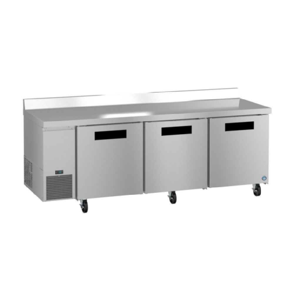 Hoshizaki WLR93B 93 Inch Three Section Worktop Refrigerated Counter Stainless Steel with Adjustable Shelves