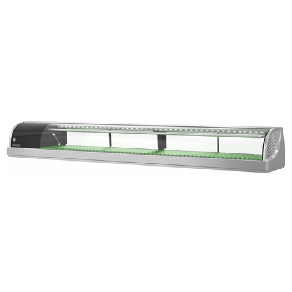 Hoshizaki HNC-210BA-L-SLH 82-7/10 Inch Refrigerated Sushi Display Case with Front Curved Glass