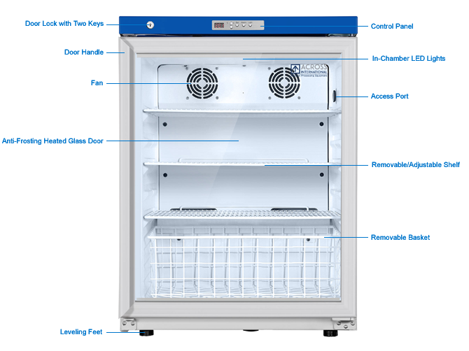 Across International M04 Ai 4.2 CF 2-8°C Compact Pharmacy Medical Vaccine Refrigerator UL