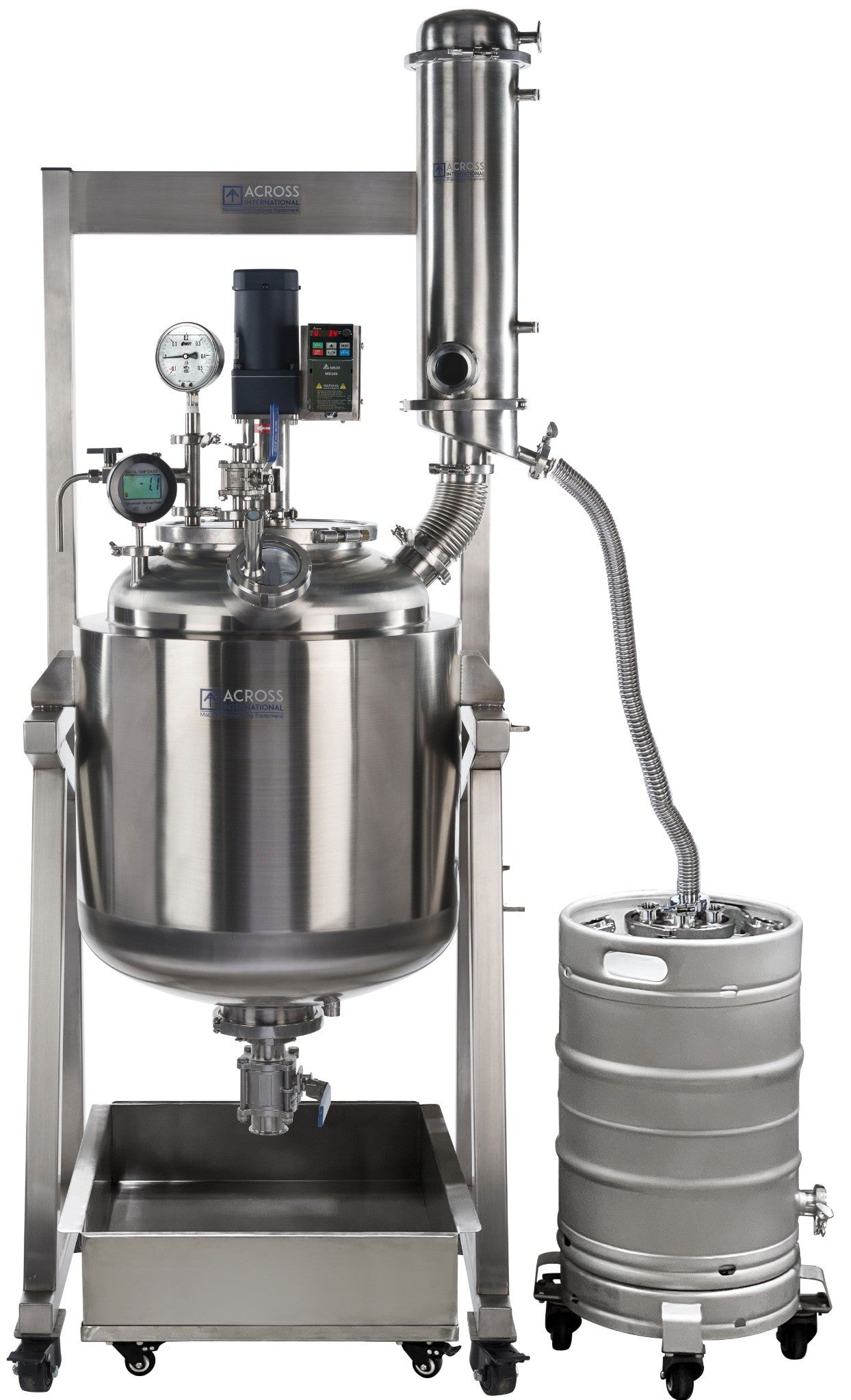 Across International SR100 Ai ETL C1D1 Dual-Jacketed 100L 316L-Grade SST Reactor