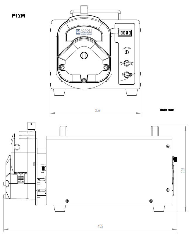 Across International P12M Across International Peristaltic Pump -P12M 12L/min SST ETL