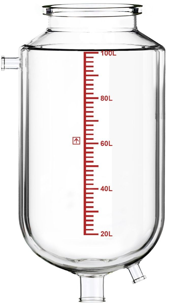 Across International R100.Vessel-S Single-Jacketed 100L Reactor Vessel for Ai R100 Glass Reactors