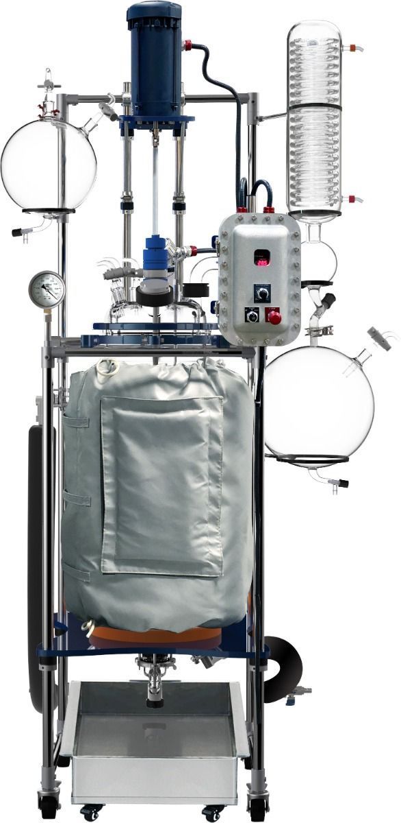 Across International R100ex Glass Reactor Ai 100L Jacket w/ Explosion-Proof Motor/Controller 220V