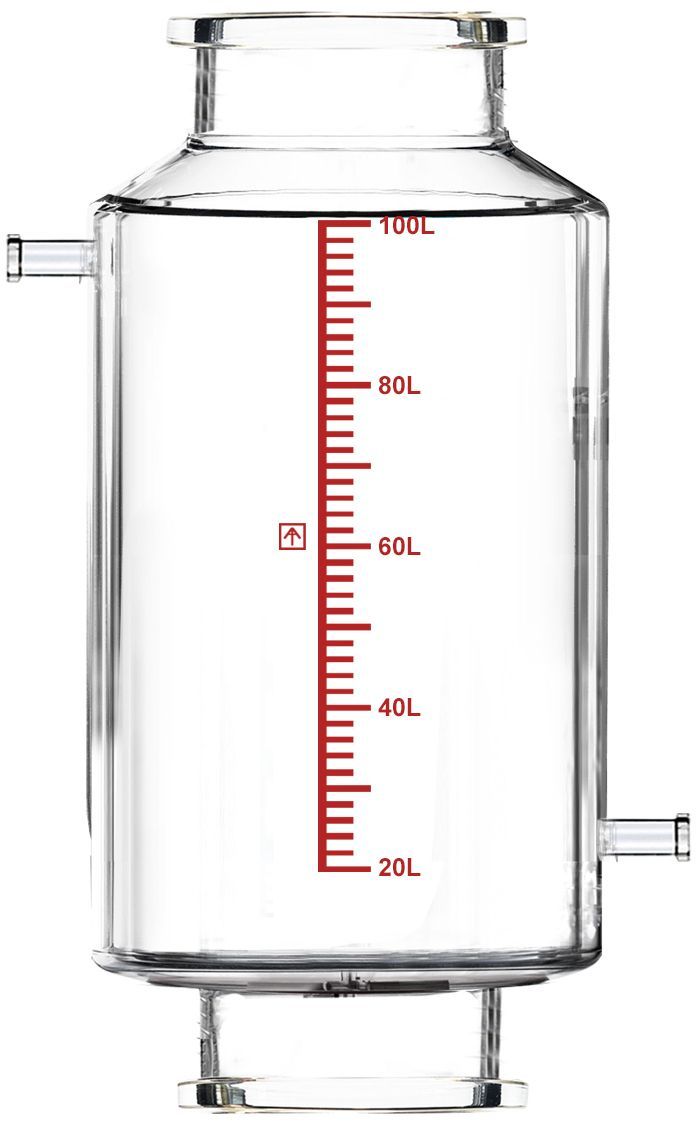 Across International R100f.Vessel-S Single-Jacketed 100L Reactor Vessel for Ai R100f Filter Reactors
