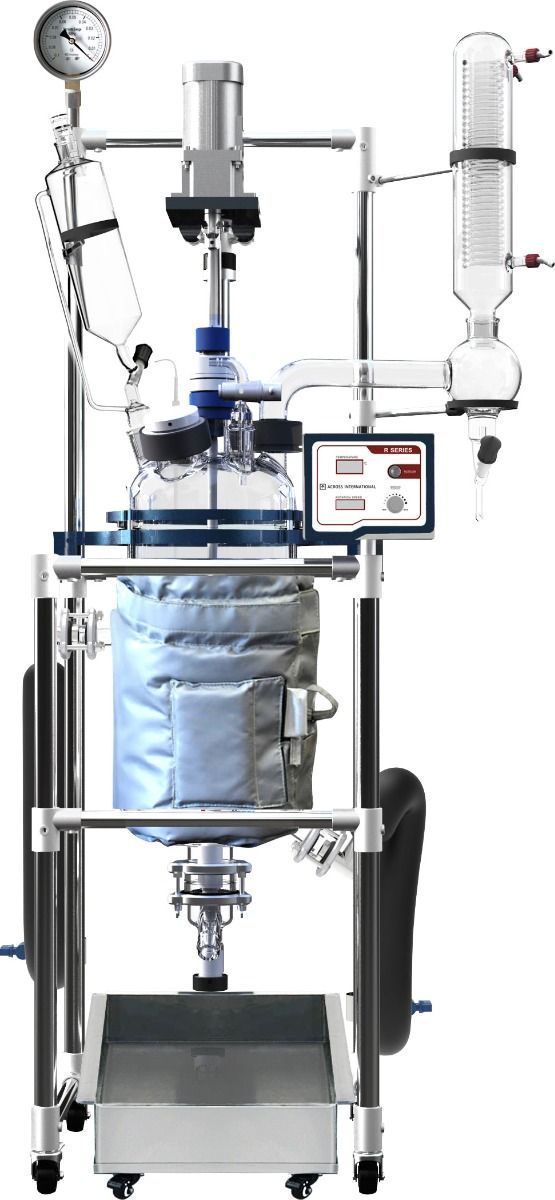 Across International R10 Glass Reactor Ai 10L Single or Dual Jacketed Systems