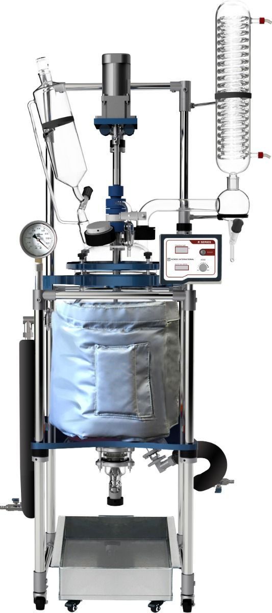 Across International R20 Glass Reactor Ai 20L Single or Dual Jacketed Systems