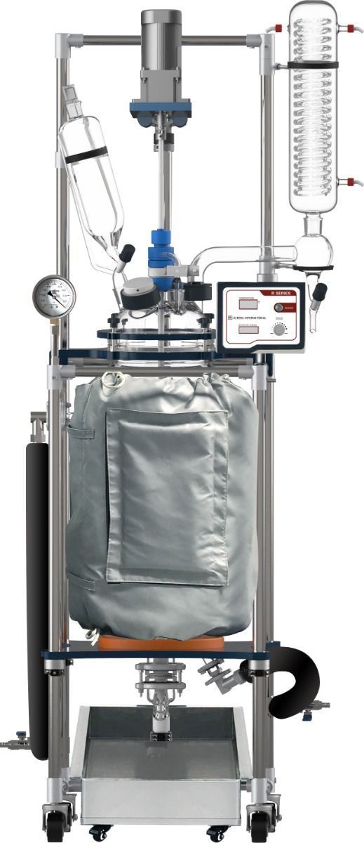Across International R50 Glass Reactor Ai 50L Single or Dual Jacketed Systems