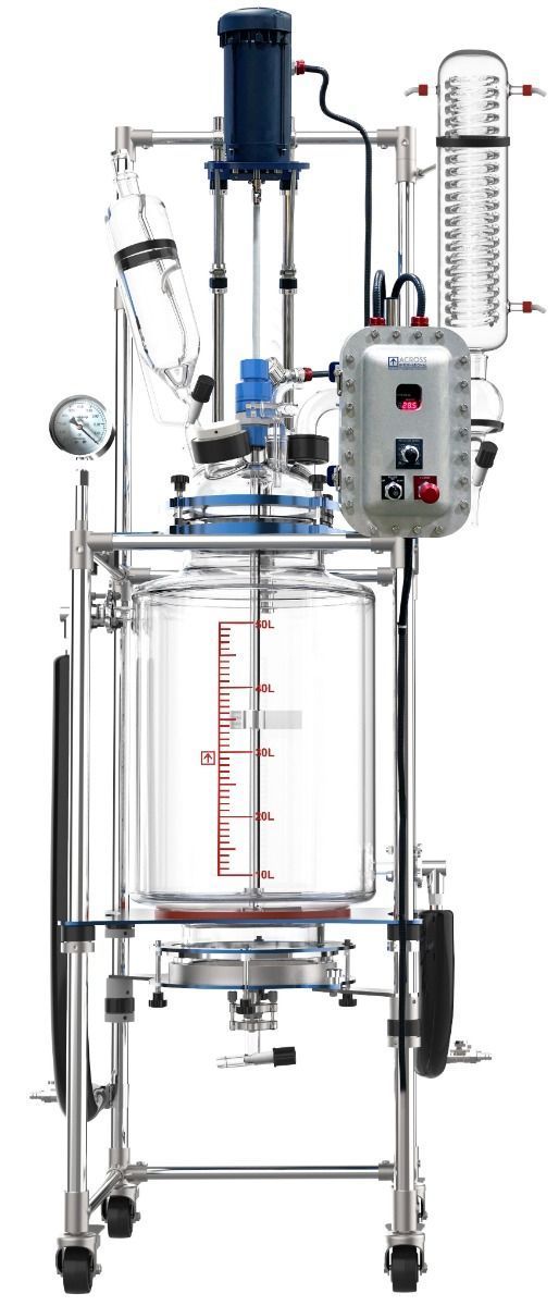 Across International R50ex Glass Reactor Ai 50L Jacket w/ Explosion-Proof Motor & Controller 220V