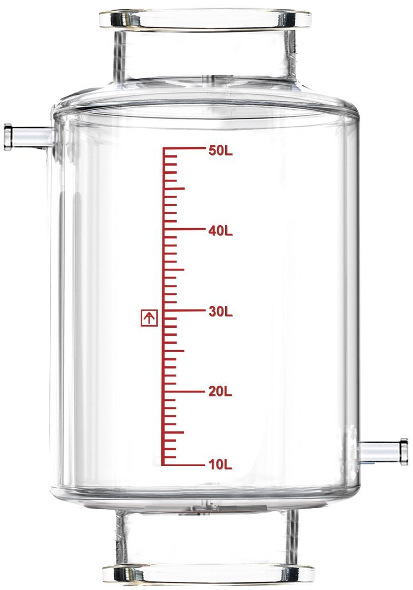 Across International R50f.Vessel-S Single-Jacketed 50L Reactor Vessel for Ai R50f Filter Reactors