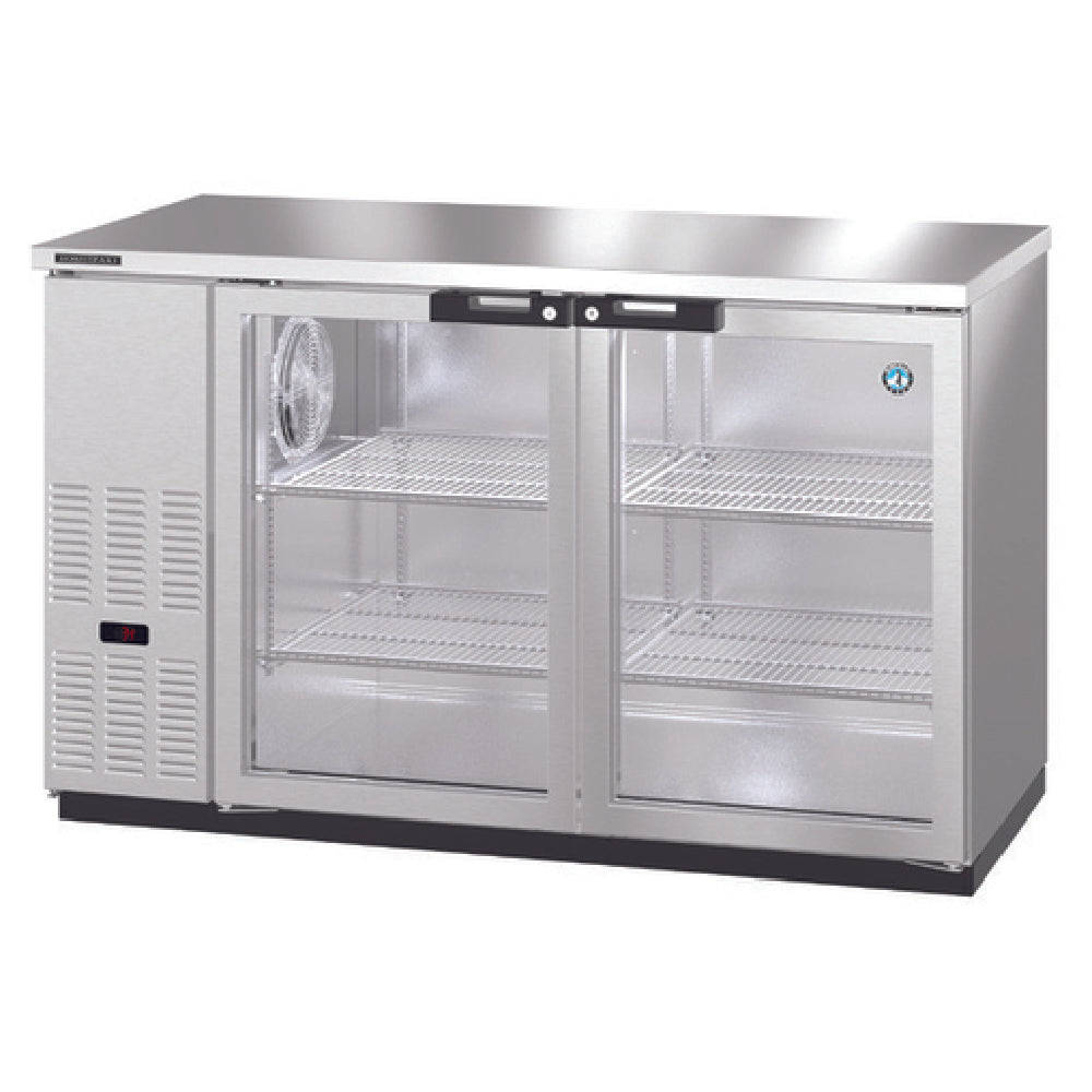 Hoshizaki BB59-G-S 59 Inch Refrigerated Back Bar Cooler Two Section Stainless Steel