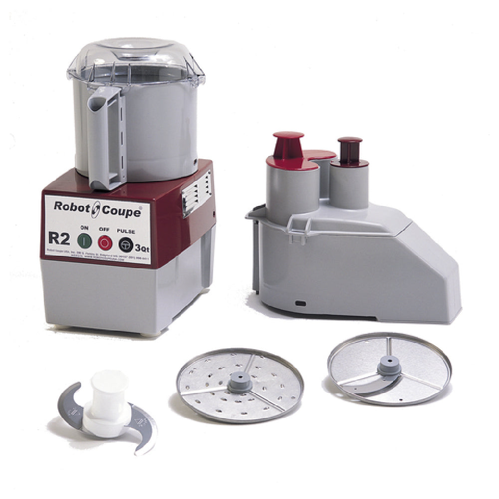 Robot Coupe R2N 8 Inch Food Processor Electric Polycarbonate Bowl with Handle