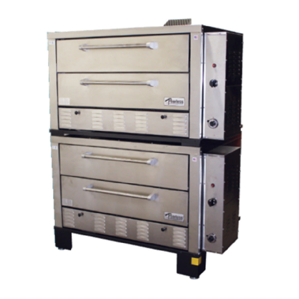 Peerless CW62PSC 42 Inch Gas Pizza Oven Deck-Type Double Stacked 2 60000 BTU