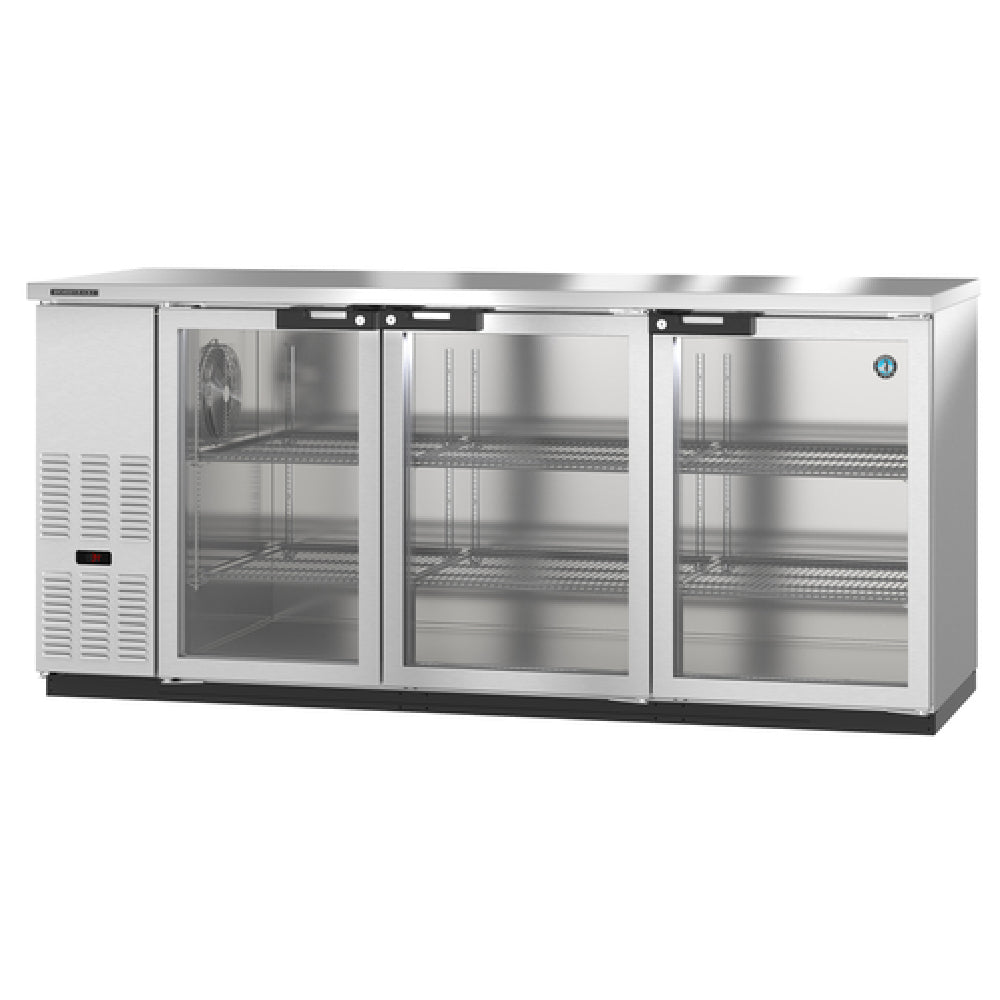 Hoshizaki BB80-G-S 80 Inch Refrigerated Back Bar Cooler 26.74 cu ft Three-section