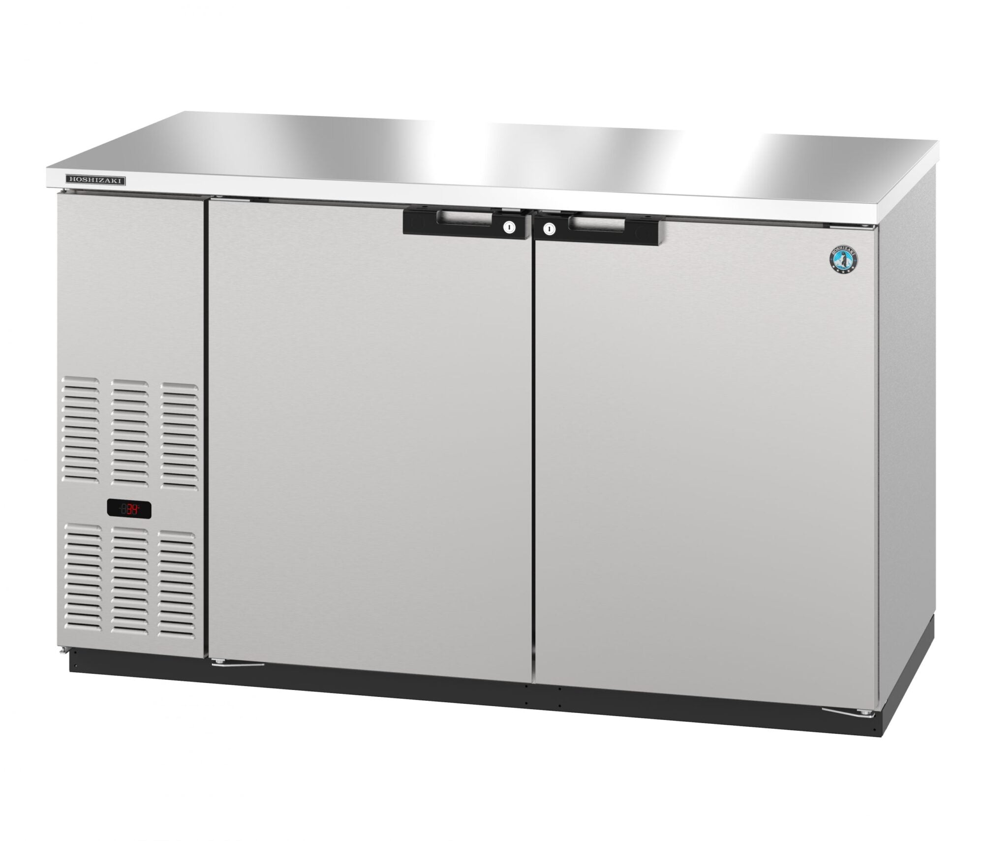 Hoshizaki BB59-S 59 Inch Refrigerated Back Bar Cooler Two Section Stainless Steel