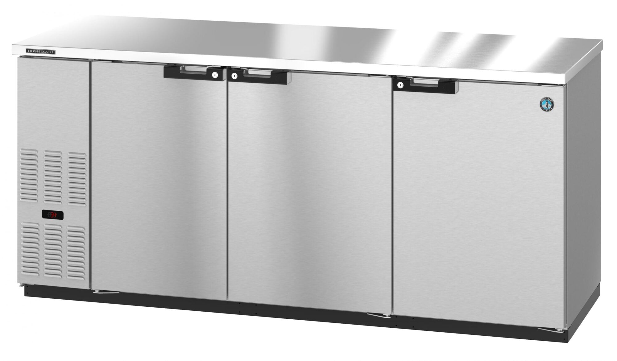 Hoshizaki BB80-S 80 Inch Refrigerated Back Bar Cooler 28.74 cu ft 3 Section