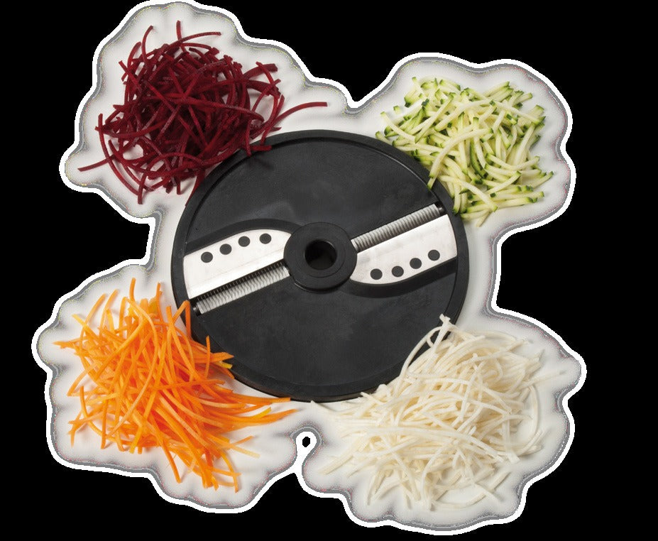 Brunner-Anliker cutting disc with julienne-cut vegetables