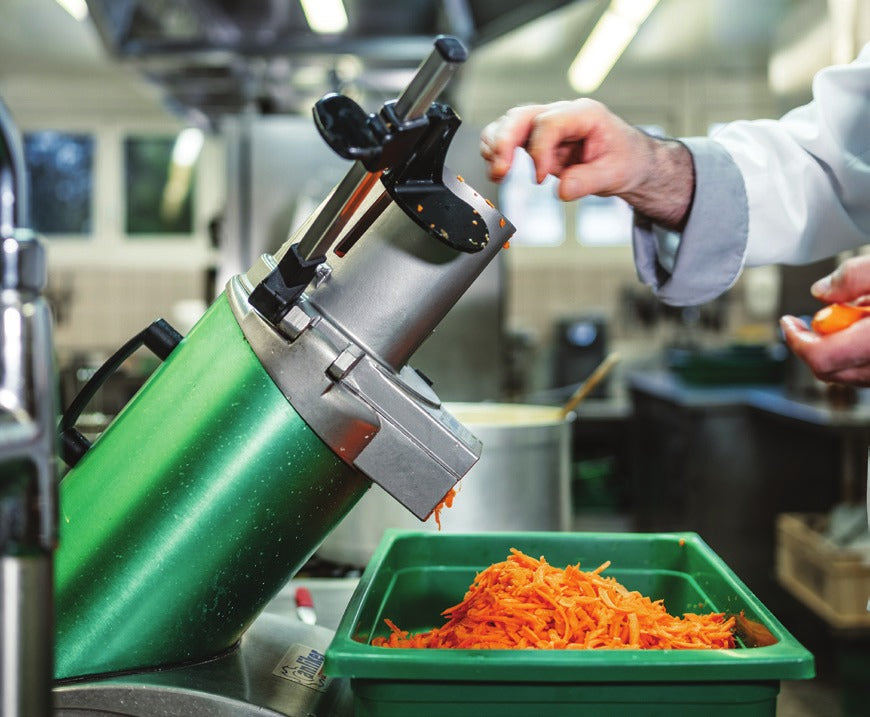 Brunner-Anliker GSM 5 Star vegetable cutter in use in a commercial kitchen