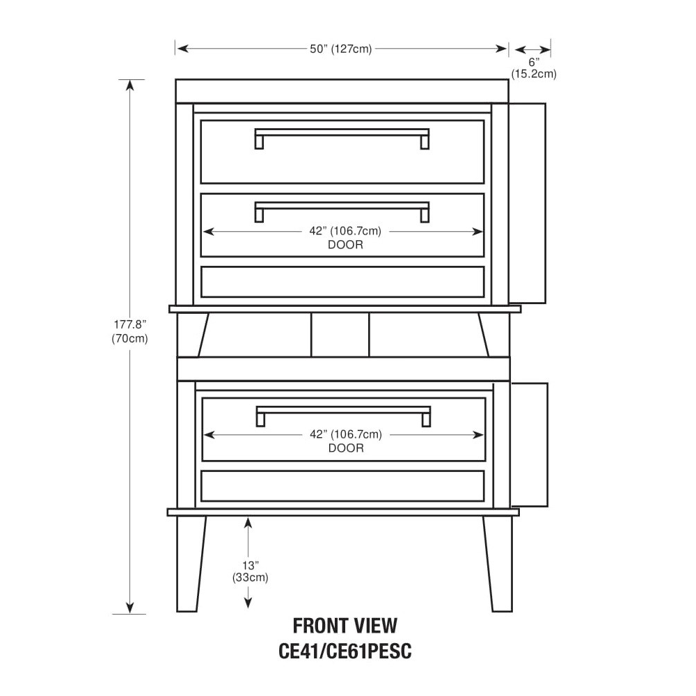 Peerless CE41/61BESC Combination Electric Bake Oven, Single Deck and Twin Deck